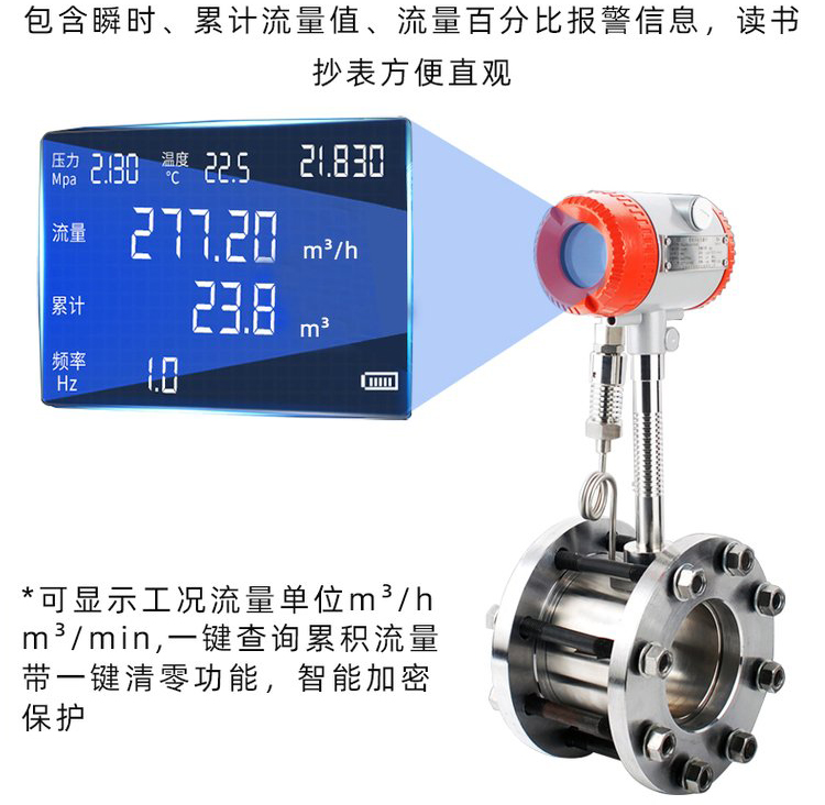 插入式涡街流量计液晶显示图